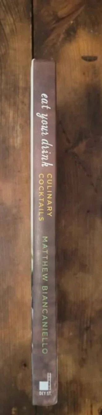 Eat Your Drink Culinary Cocktails Book - Brown/Cream Cover